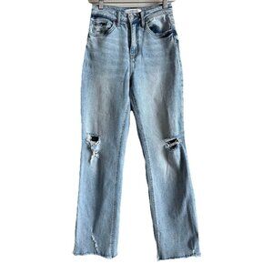 Lovervet LA High Waist Distressed Straight Cut 90's Dad Jeans‎ Women’s Size 24